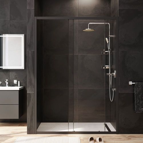 Душевая дверь Am.Pm Gem W90G-140-1-195BT 140х195 стекло прозрачное профиль черный - фото 4