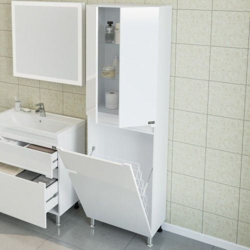 Шкаф-пенал СанТа Лондон 524006 60х190 напольный цвет белый - фото 2