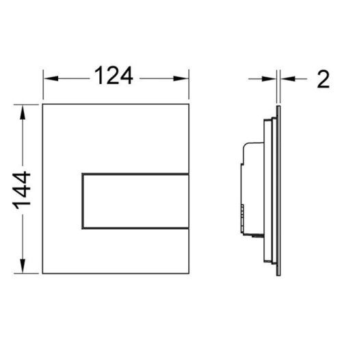 Клавиша смыва механическая Tece TECEsquare 9242813 цвет черный - фото 2