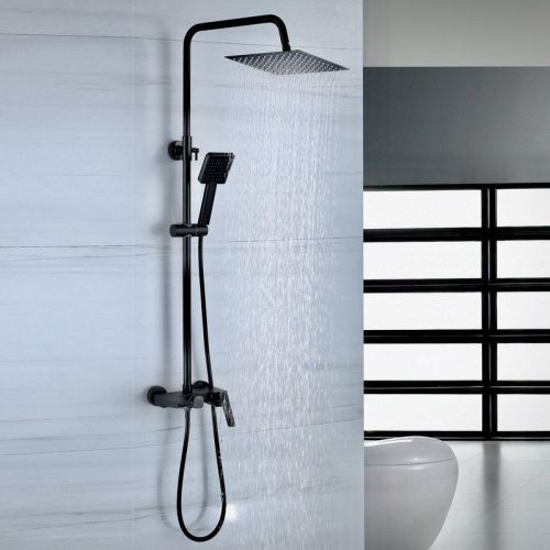 Душевая стойка Bond Cube B02-9488 настенная цвет черный - фото 3