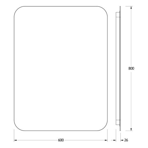 Зеркало с подсветкой Defesto OPTI DF 2817R 60х80 подвесное - фото 2