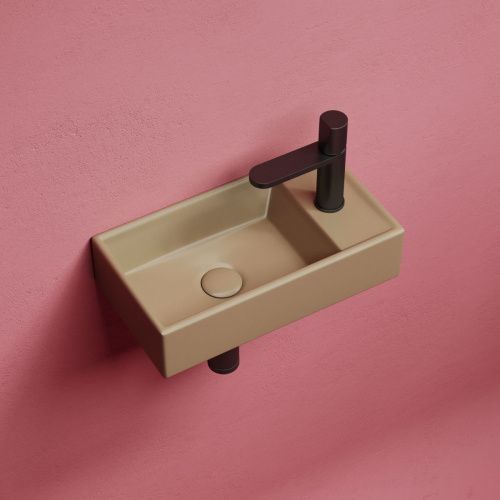 Раковина из сантехнического фарфора Ceramica Nova ELEMENT CN6051LMC 40х20 подвесная цвет коричневый 1 отверстие под смеситель - фото 3