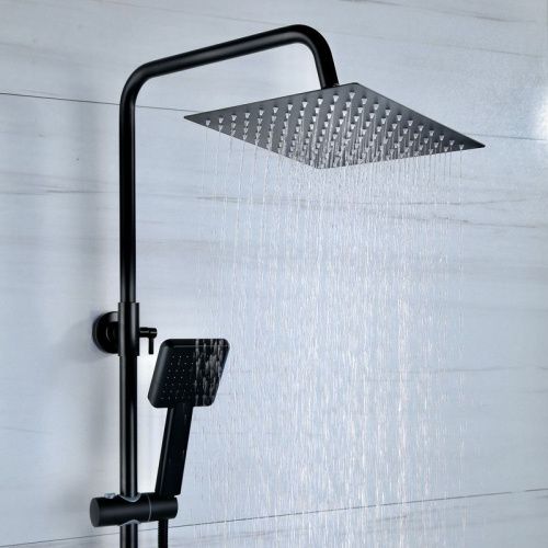 Душевая стойка Bond Cube B02-9488 настенная цвет черный - фото 5