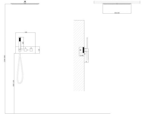 Душевая система Abber AF8255G встраиваемая в стену цвет золото с термостатом - фото 3