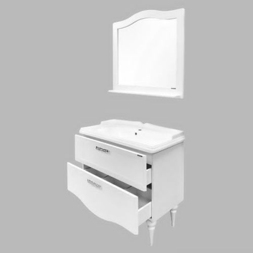 Тумба с раковиной Comforty Монако 00004136346CF 100х50 напольная цвет белый - фото 5