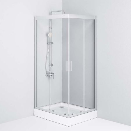 Душевой уголок Am.Pm Gem W90G-404-100280-MT 100х80 стекло прозрачное профиль хром без поддона