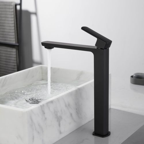 Смеситель для раковины Vincea Next VBF-1N2MB на столешницу черный - фото 3