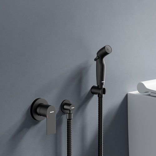 Гигиенический душ со смесителем Damixa Apollo 477510300 черный - фото 4