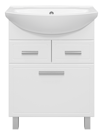 Тумба под раковину Misty Стелла Э-Сте01065-01К2Я 60х30 напольная цвет белый