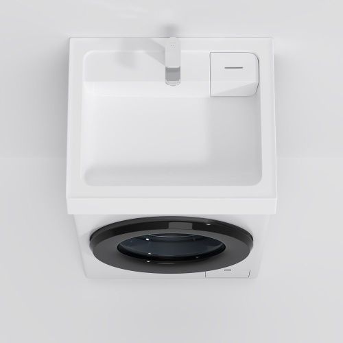 Раковина из искусственного камня Am.Pm X-Joy M85AWCC0602WG 60х50 подвесная цвет белый 1 отверстие под смеситель - фото 5