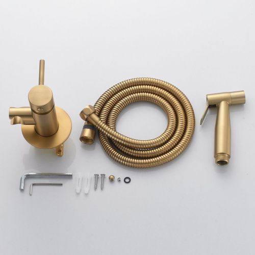 Гигиенический душ со смесителем Shevanik S147G золото - фото 4