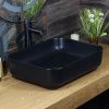 Раковина из сантехнического фаянса Jorno MLN-320353MB 50х50 накладная цвет черный