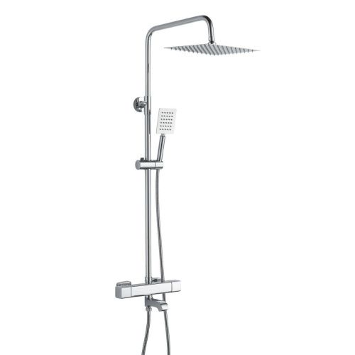 Душевая стойка Shevanik S3096 настенная цвет хром с термостатом - фото 2