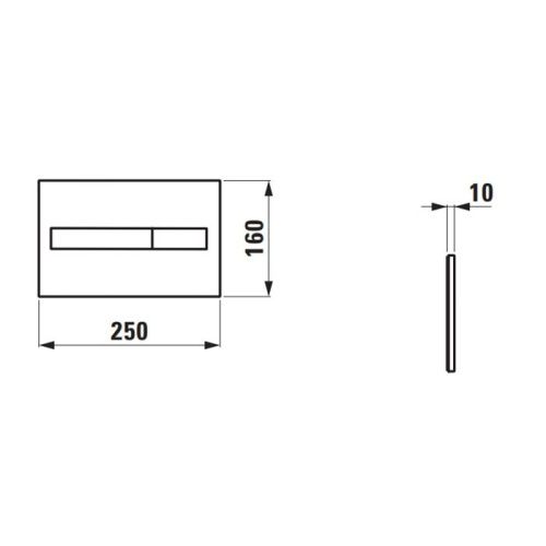 Клавиша смыва механическая Laufen Installation System LIS 8.9566.1.716.000.1 цвет черный - фото 2