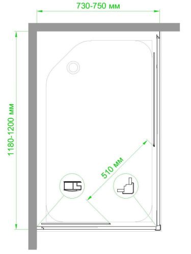 Душевой уголок Royal Bath HPD RB7512HPD-T 120х75 стекло прозрачное профиль белый без поддона - фото 4
