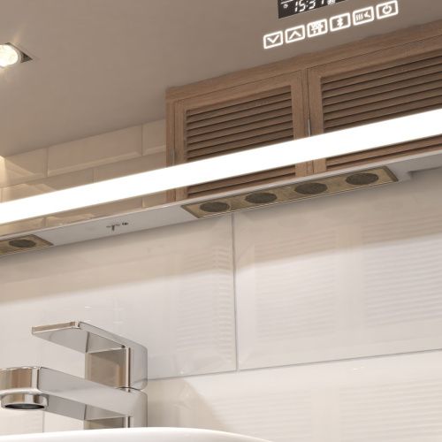 Зеркало с подсветкой Vigo Geometry Media Voice 52 120х70 - фото 4