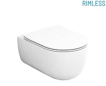 Унитаз подвесной Olympia Milady MILSET11 белый с сиденьем микролифт безободковый