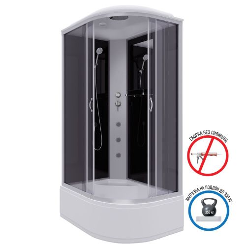 Душевая кабина Niagara Classic 25101434LG 120х80 асимметричная с крышей ориентация левая - фото 2