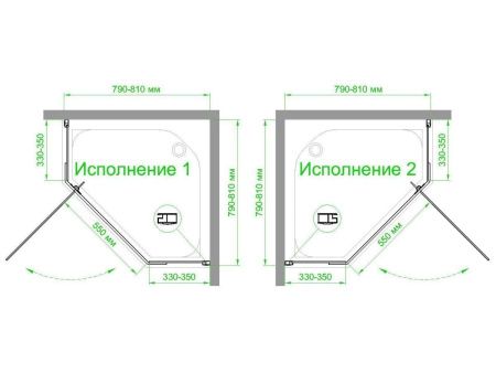 Душевой уголок Royal Bath TR RB80TR-C 80х80 стекло матовое профиль белый без поддона