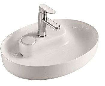 Раковина керамическая Art&Max AM3570-C 60х40 накладная цвет белый