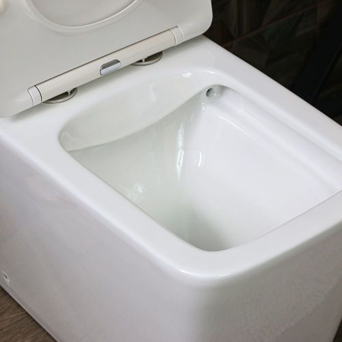 Унитаз напольный с бачком Melana MLN-310306 белый с сиденьем микролифт безободковый смыв торнадо - фото 4