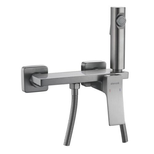 Гигиенический душ со смесителем Shevanik S6105T-1 оружейная сталь - фото 2