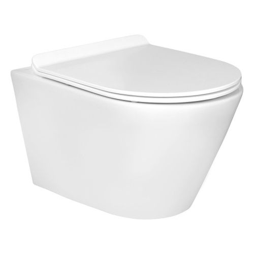 Унитаз подвесной Aquatek АЛЬФА AQ1910-00 белый с сиденьем микролифт безободковый каскадный смыв - фото 3