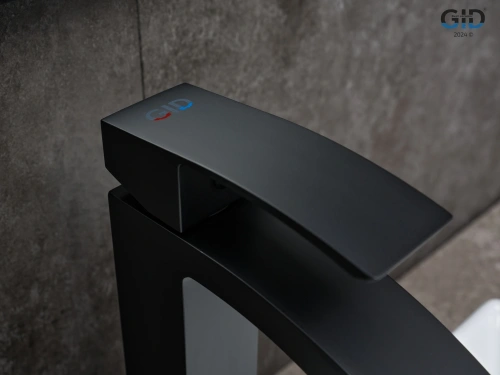 Смеситель для раковины Gid Cascada L120BMD на столешницу черный - фото 4