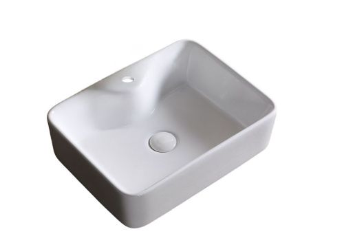 Раковина из сантехнического фарфора Cerutti SPA CR7051 50х40 накладная цвет белый без отверстий под смеситель - фото 3