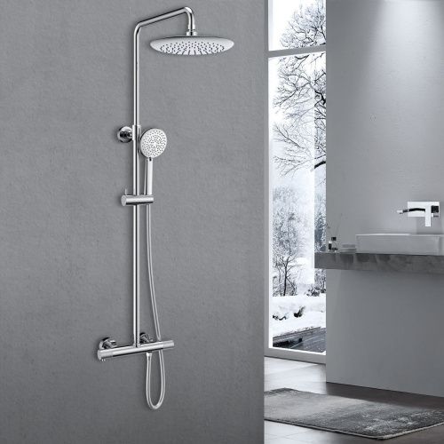 Душевая стойка Vincea Desire VSFS-1D0TCH настенная цвет хром с термостатом