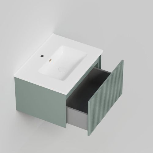 Тумба под раковину La Fenice Terra FNC-01-TER-G-60 60х50 подвесная цвет серый - фото 2