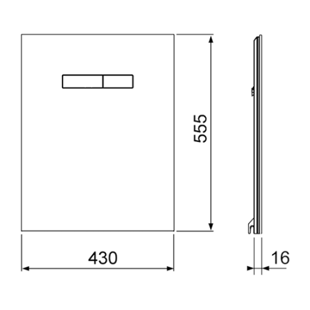 Нижняя панель для установки стандартного унитаза Tece TECElux 9650100