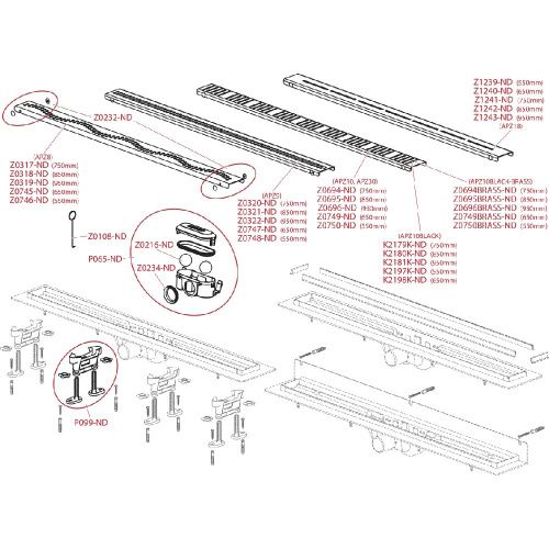 Душевой лоток Alcadrain APZ13-DOUBLE9-550 нержавеющая сталь - фото 4