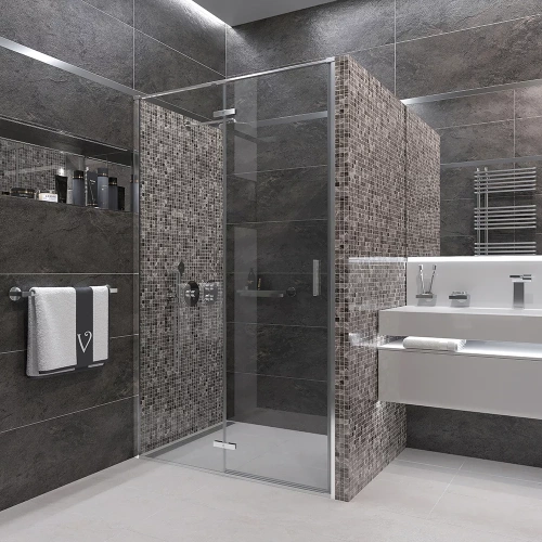 Душевая дверь Veconi Vianno VN73-120-01-C4 120х195 стекло прозрачное профиль хром