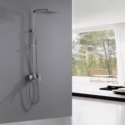 Душевая стойка Abber AF8216NG настенная цвет серый - фото 2