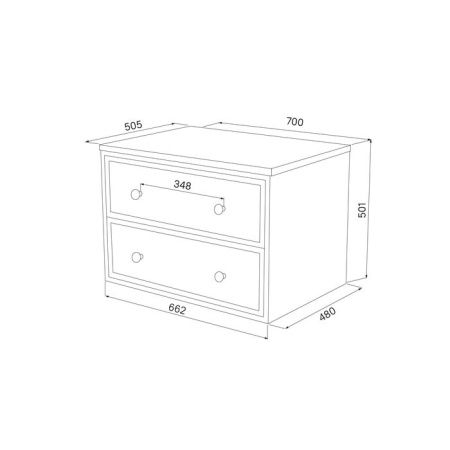 Тумба под раковину Iddis Torr TOR70DMi95K 70х50 подвесная цвет серый
