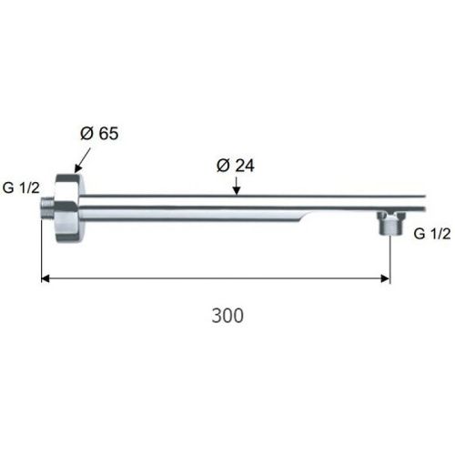 Кронштейн для верхнего душа 30 см Remer 348N30 - фото 2