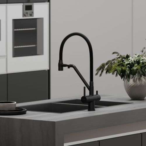 Смеситель для кухни Sancos Dora SC4003MB на мойку черный - фото 2