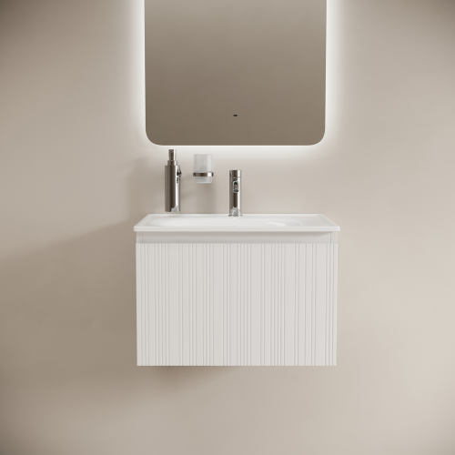 Тумба под раковину Sancos CODE CD60W 60х50 подвесная цвет белый - фото 2