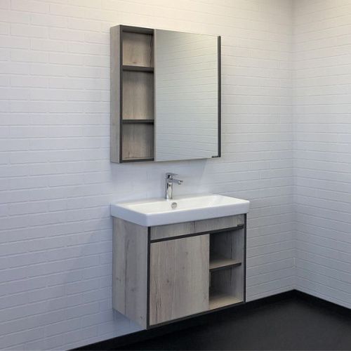 Тумба с раковиной Comforty Вена 00-00008929CF 70х50 подвесная цвет серый - фото 5