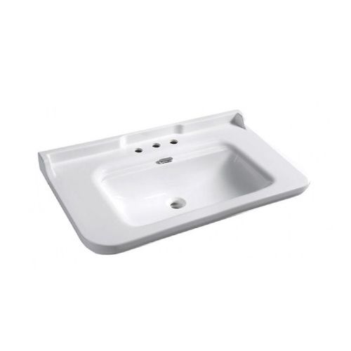 Раковина из сантехнического фарфора Kerasan Waldorf 4142K1bi/cr*3 100х60 подвесная цвет белый/хром 3 отверстия под смеситель