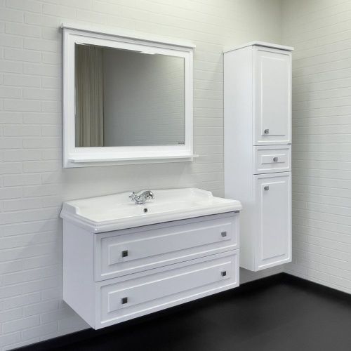 Тумба с раковиной Comforty Феррара 00-00020308CF 100х50 подвесная цвет белый - фото 4