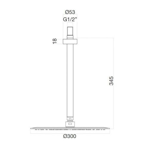 Верхний душ Webert AC0944560 черный - фото 3