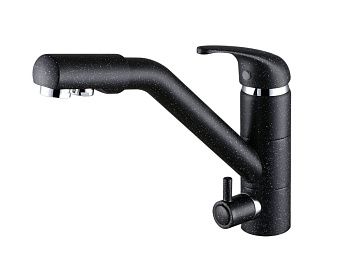 Смеситель для кухни Paulmark HESSEN He213017-308 на мойку черный