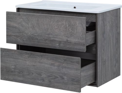 Тумба под раковину Aquanet Милан 00339969 80х50 подвесная цвет коричневый - фото 3