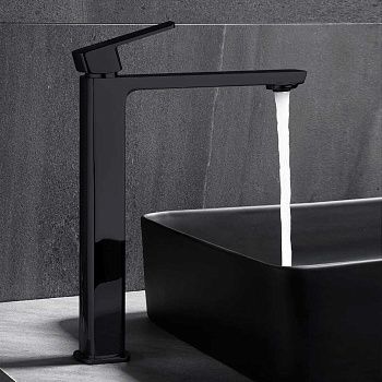 Смеситель для раковины Vincea Next VBF-1N2MB на столешницу черный