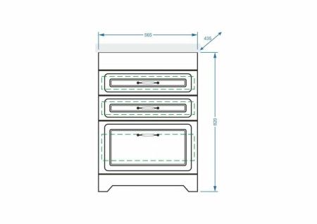 Тумба под раковину Stella Polar Кармела ольха SP-00000177 60х40 напольная цвет белый