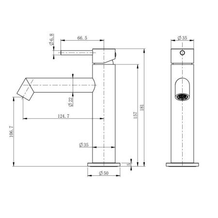 Смеситель Wonzon & Woghand WW-H1063-CR на раковину хром