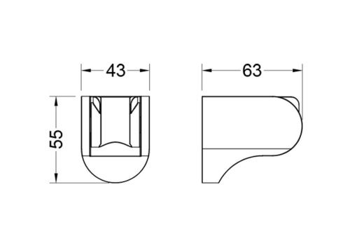 Держатель для душа Aquatek AQ2405MB черный - фото 3