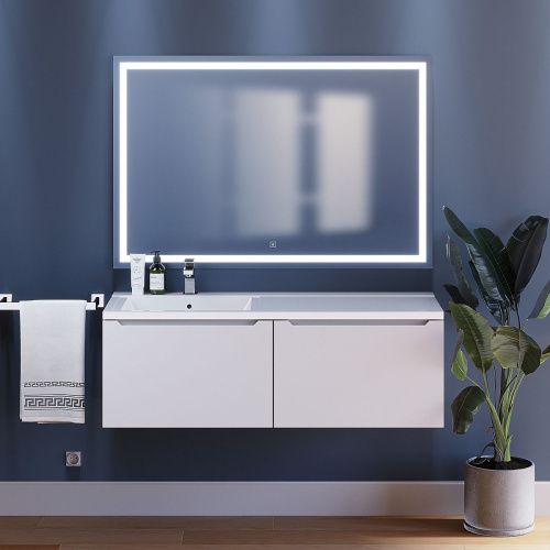 Тумба под раковину Uperwood Tanos 291020263 120х50 подвесная цвет белый - фото 3